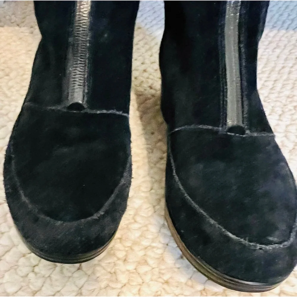 Womens Cole Haan black leather waterproof boots size‎ 5